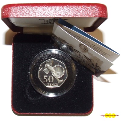 2004 Silver Proof 50p – Roger Bannister
